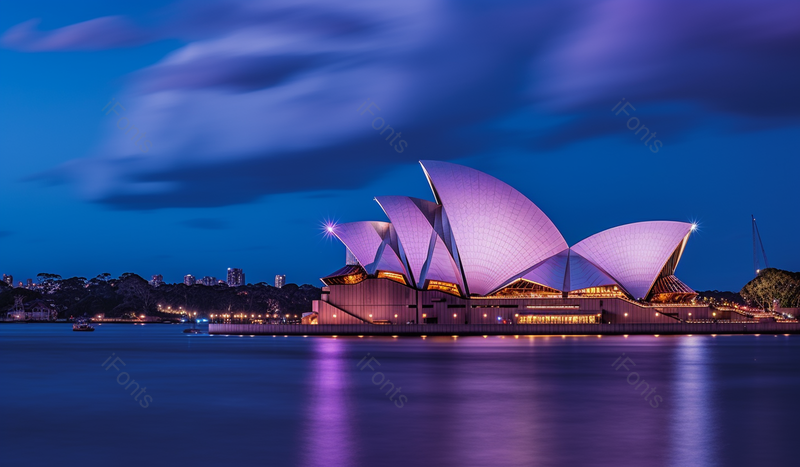 城市建筑夜景蓝天悉尼歌剧院建筑摄影,高清,摄影图,摄影图片,图片大全,摄影图免费下载
